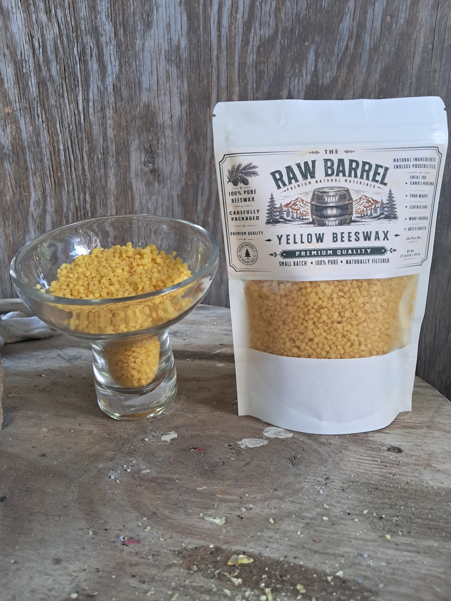 Premium Natural Yellow Beeswax Pellets | Pure Filtered Beeswax for Woodworking, Leather, Candles & DIY Projects