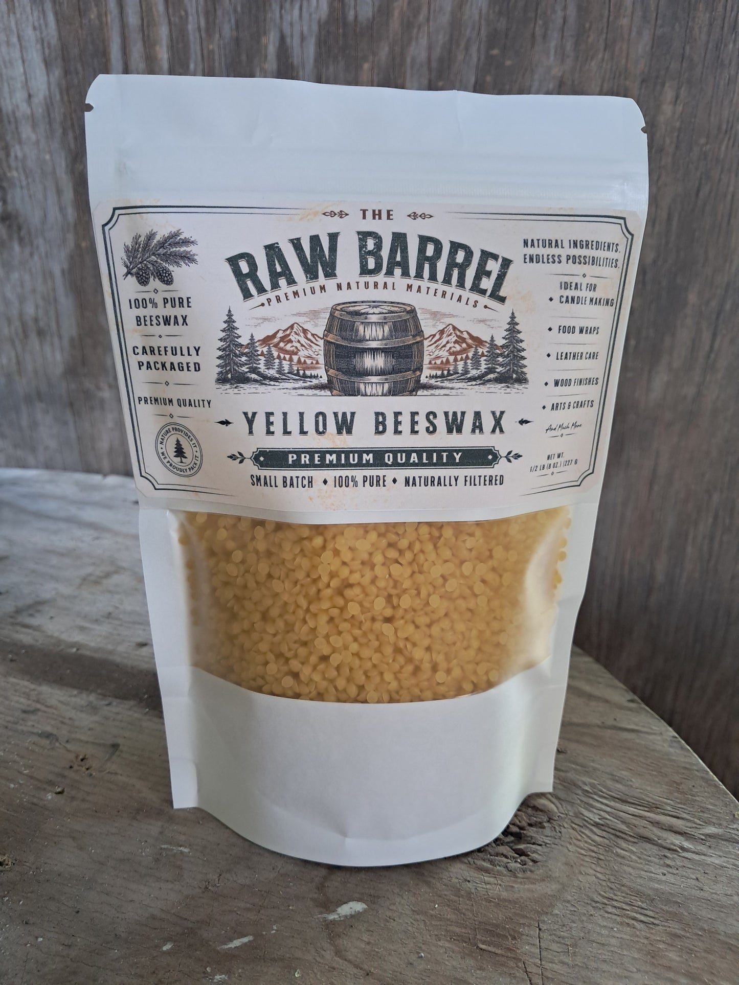 Premium Natural Yellow Beeswax Pellets | Pure Filtered Beeswax for Woodworking, Leather, Candles & DIY Projects