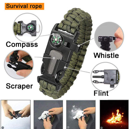 14-in-1 Outdoor Survival Gear Kit | Camping, Hiking & Fire Starting