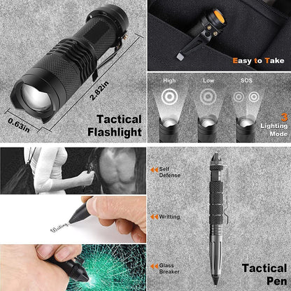 14-in-1 Outdoor Survival Gear Kit | Camping, Hiking & Fire Starting